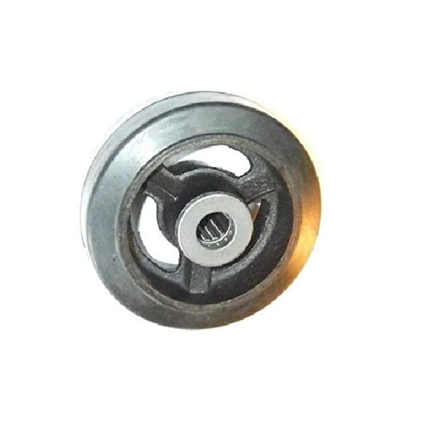 Caster Barn, 6"x2" Mold-ON Rubber ON CAST Iron Steel Wheel, 500 LB
